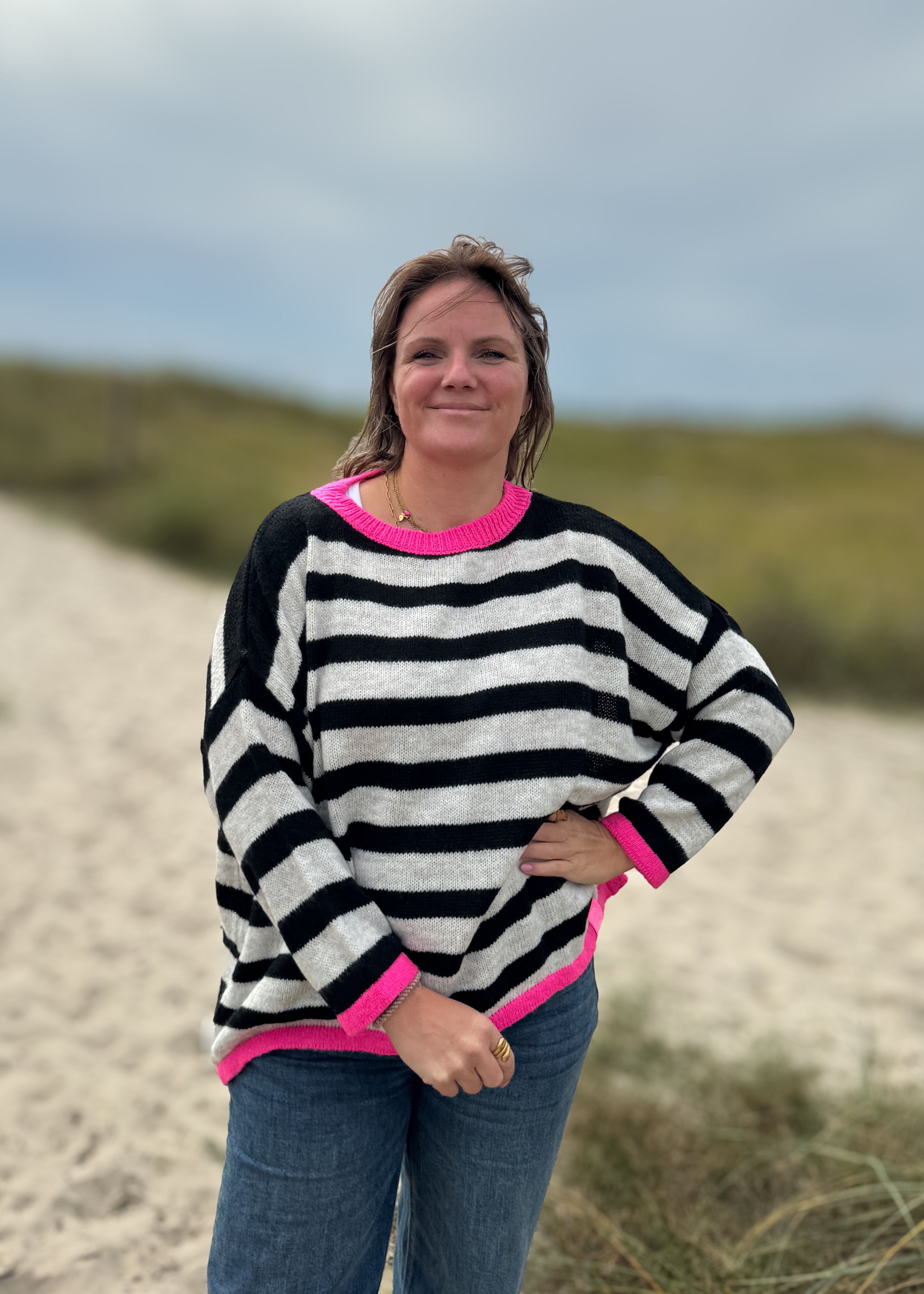 Strickpulli Streifen