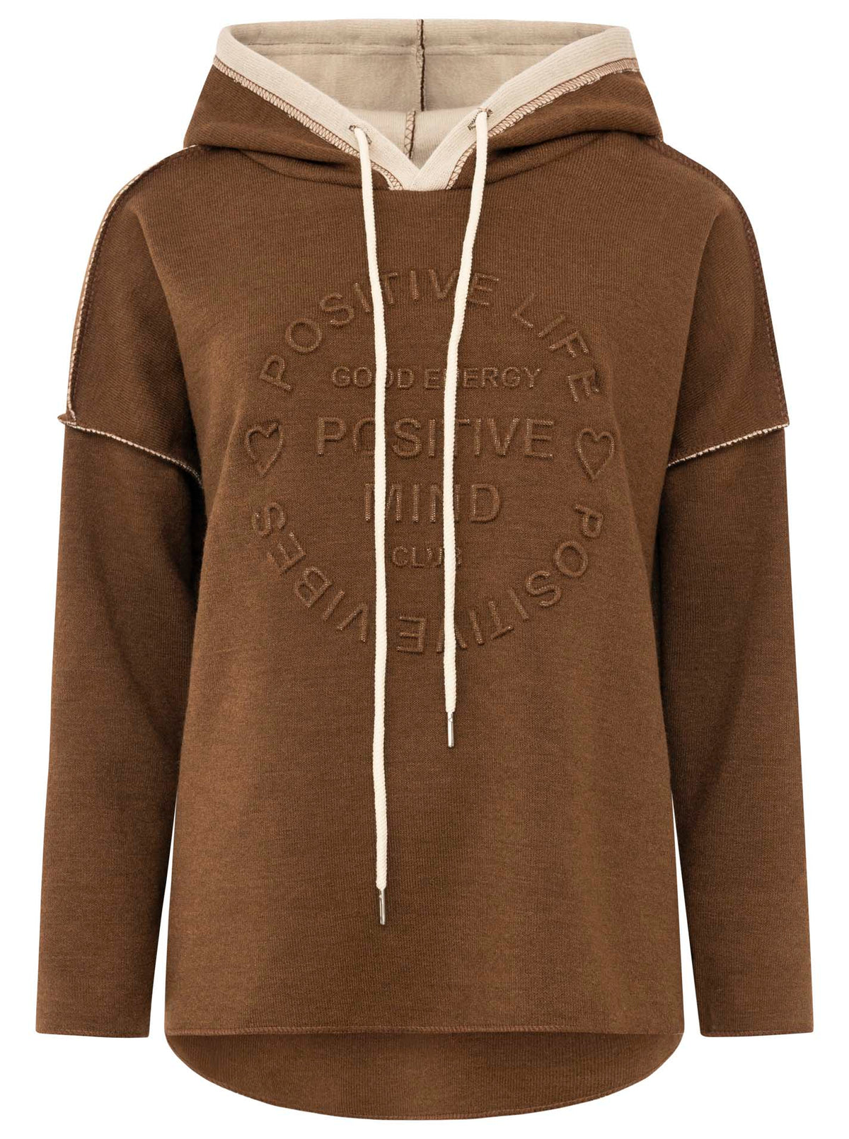 Zwillingsherz Doubleface Hoodie POSITIVE MIND