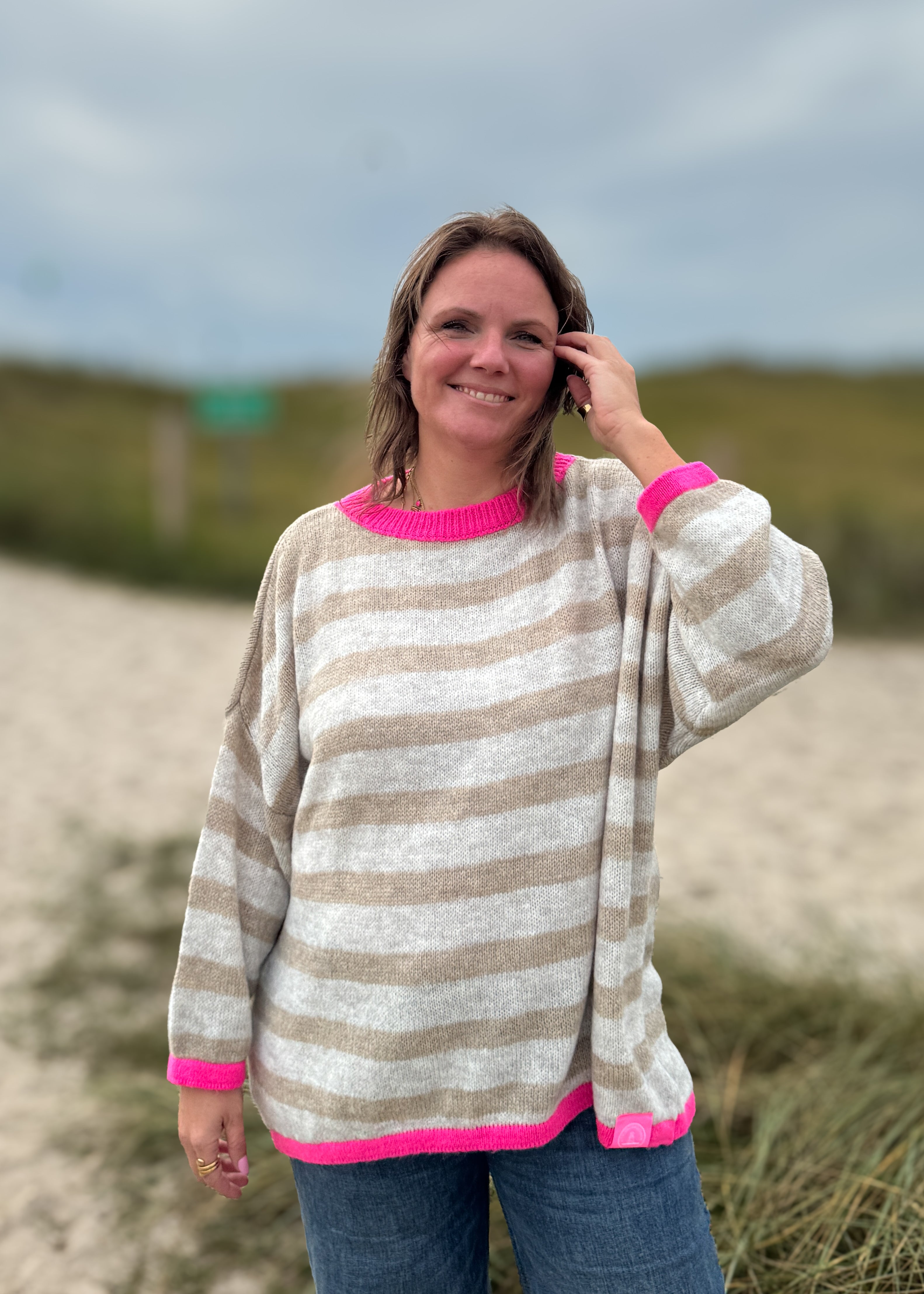 Strickpulli Streifen