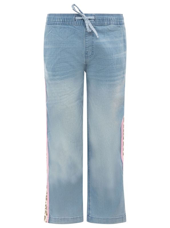 Zwillingsherz Wide Leg Jeans mit elastischem Bund HAPPY