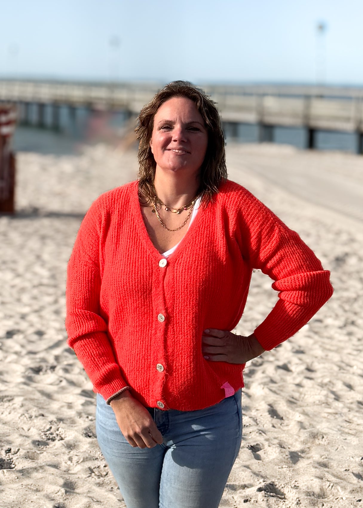 Feinstrickjacke mit Alpaka