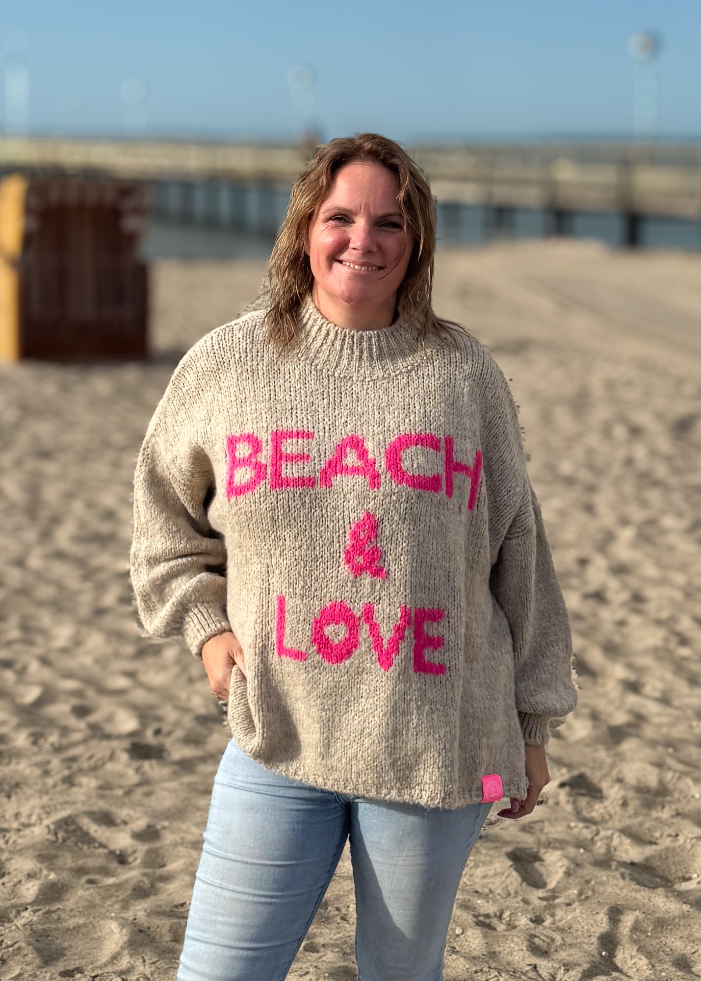 Strickpulli BEACH & LOVE