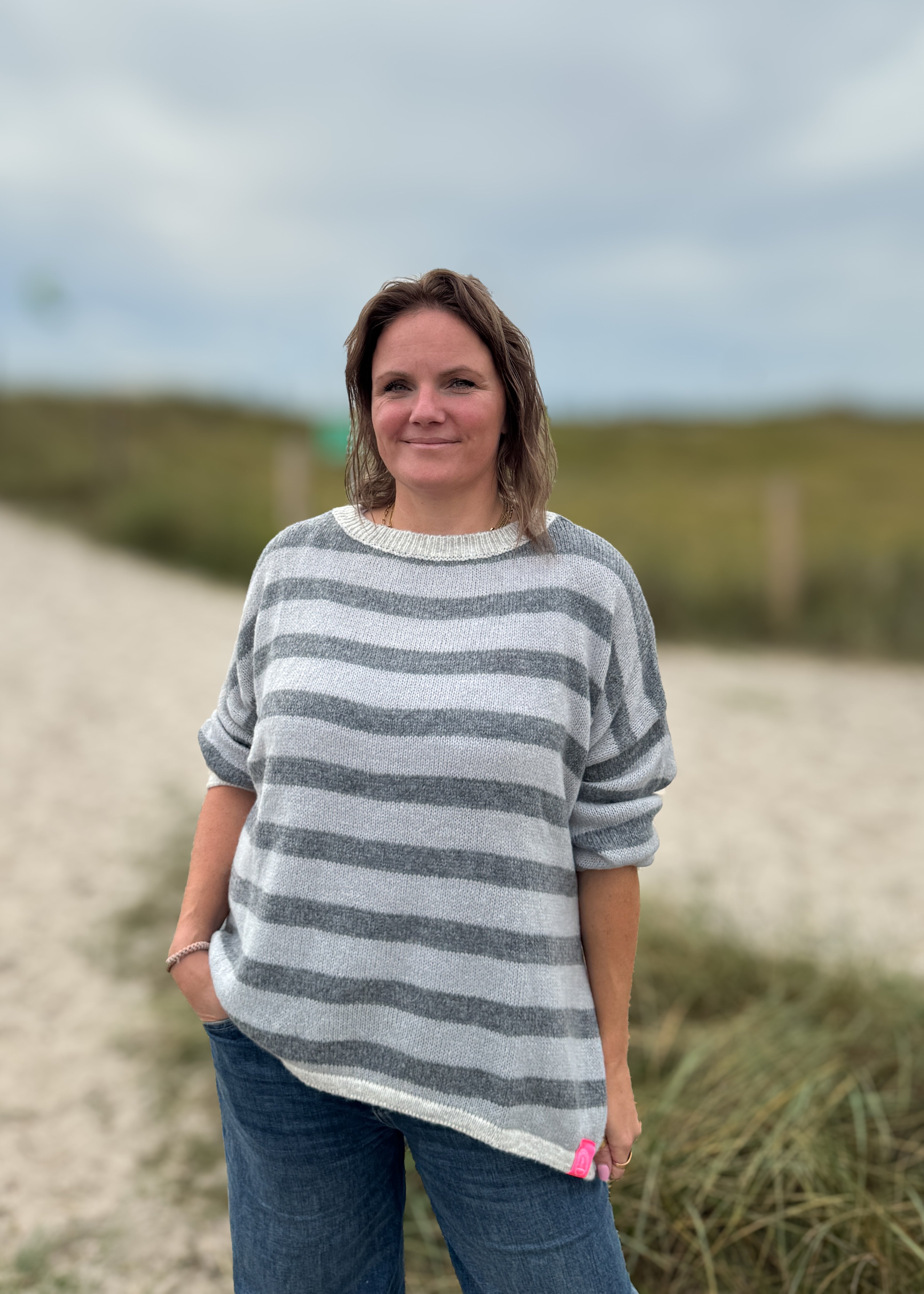 Strickpulli Streifen