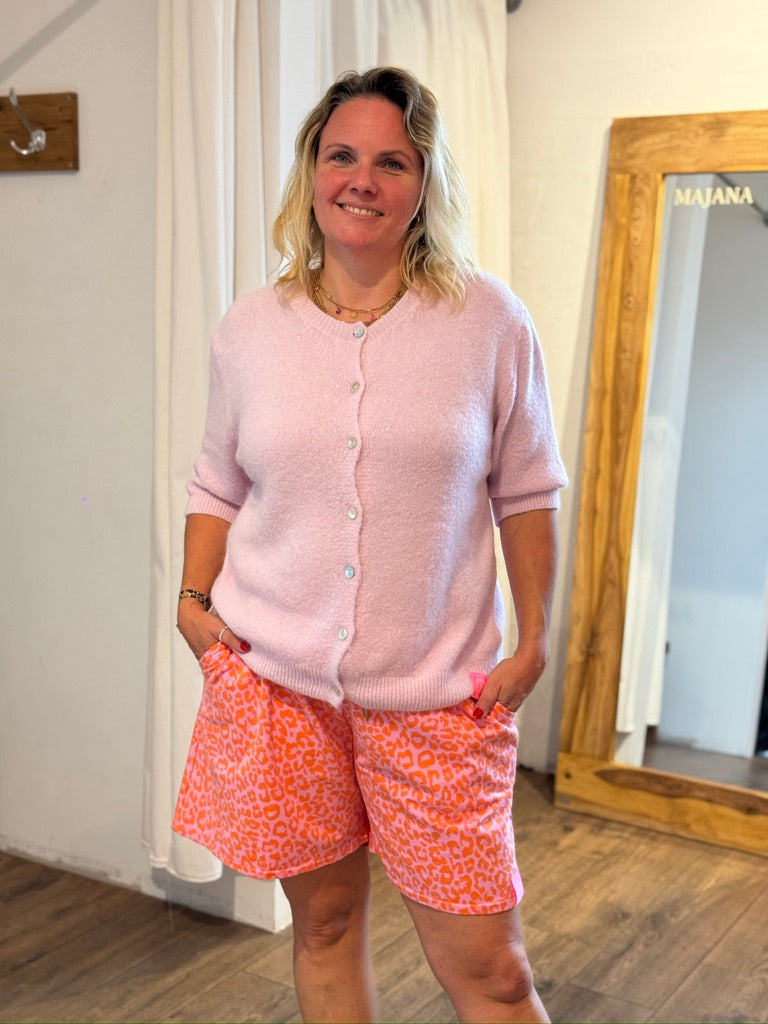 Alpaka Strickjacke mit Halbarm