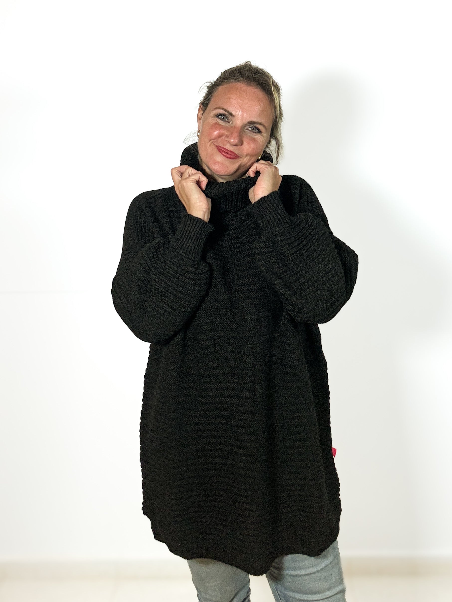 Oversize Strickpulli mit Rollkragen