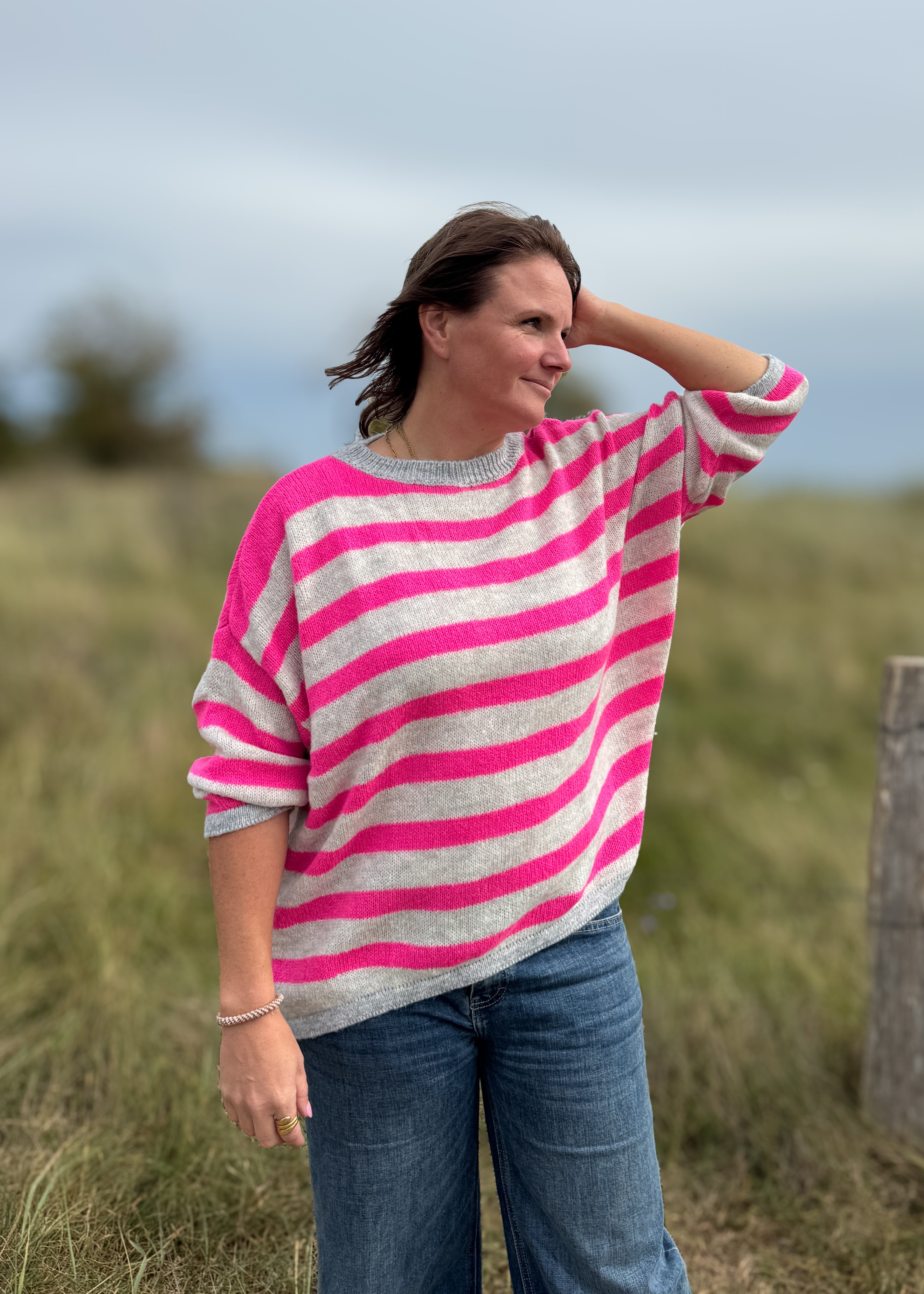 Strickpulli Streifen