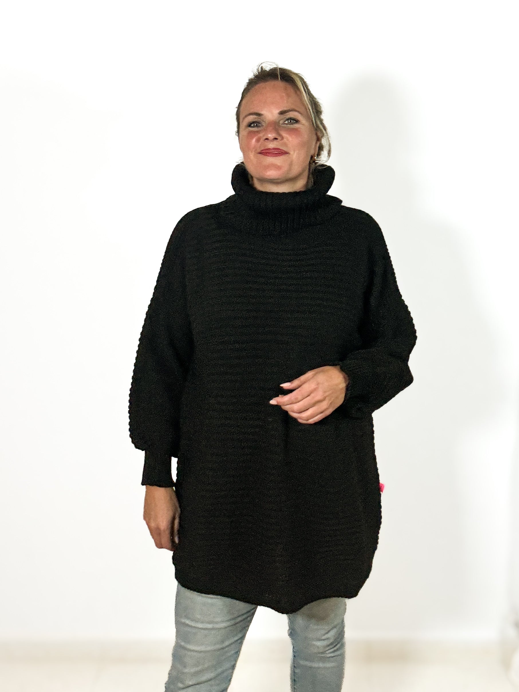 Oversize Strickpulli mit Rollkragen