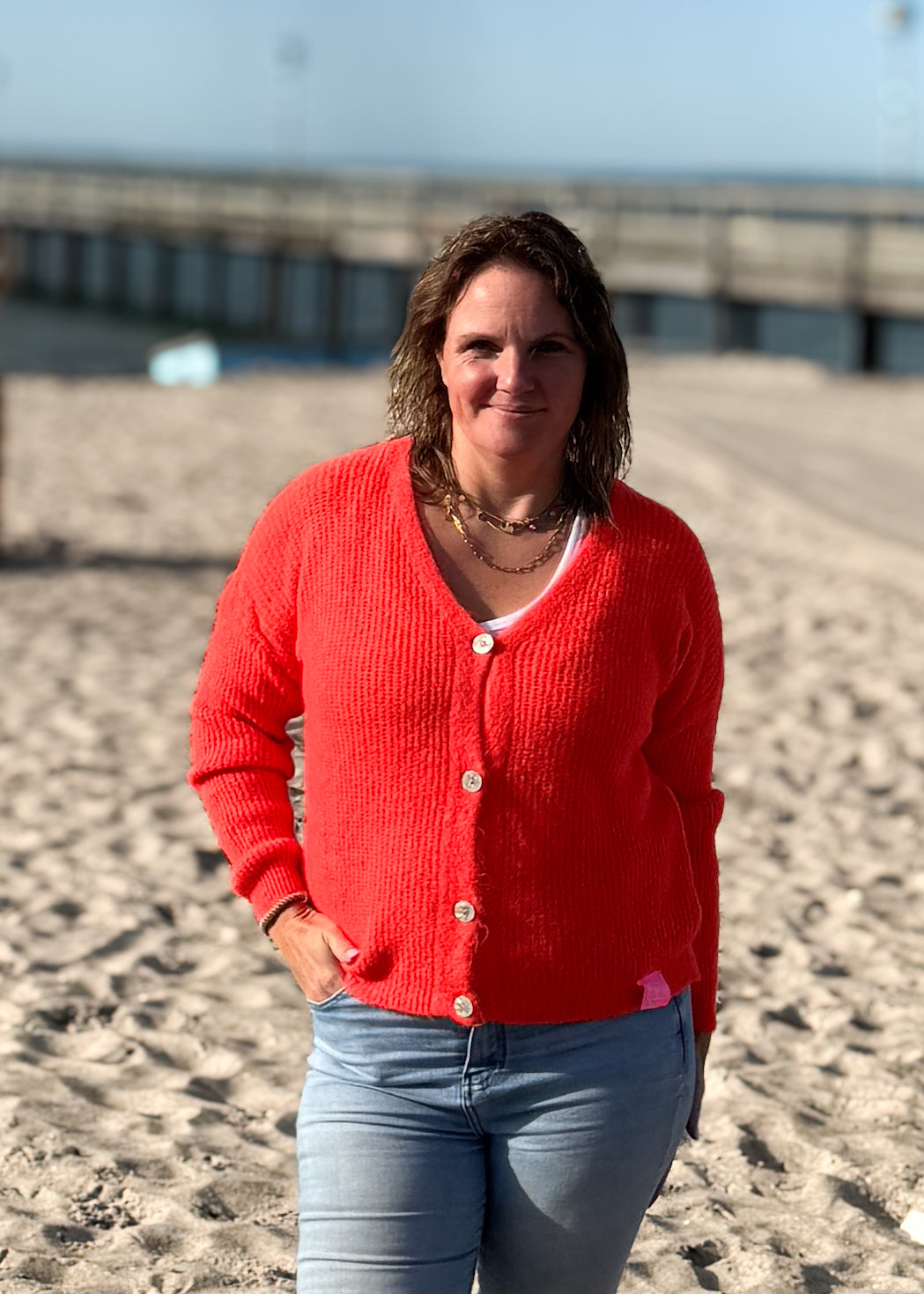 Feinstrickjacke mit Alpaka