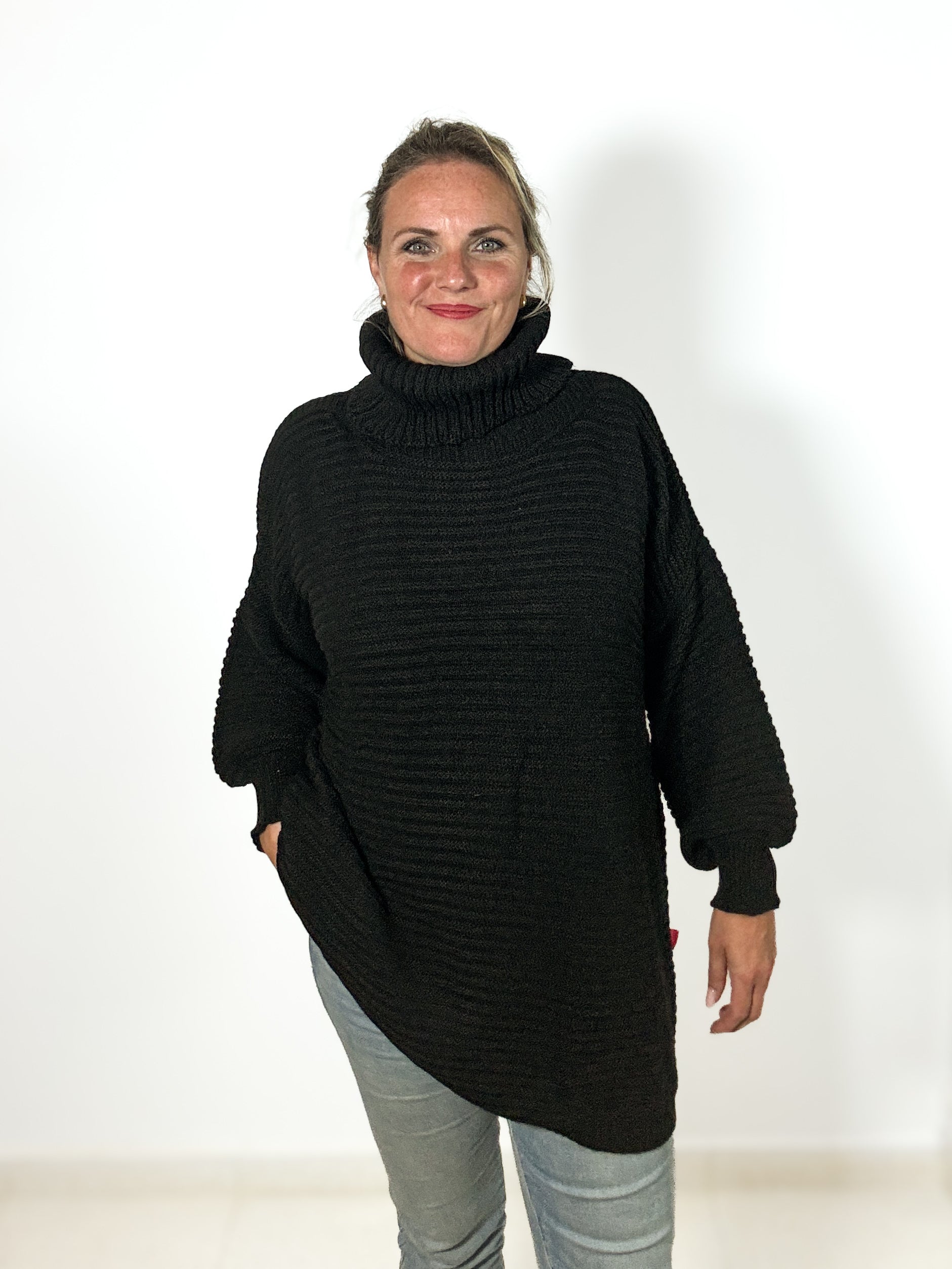 Oversize Strickpulli mit Rollkragen