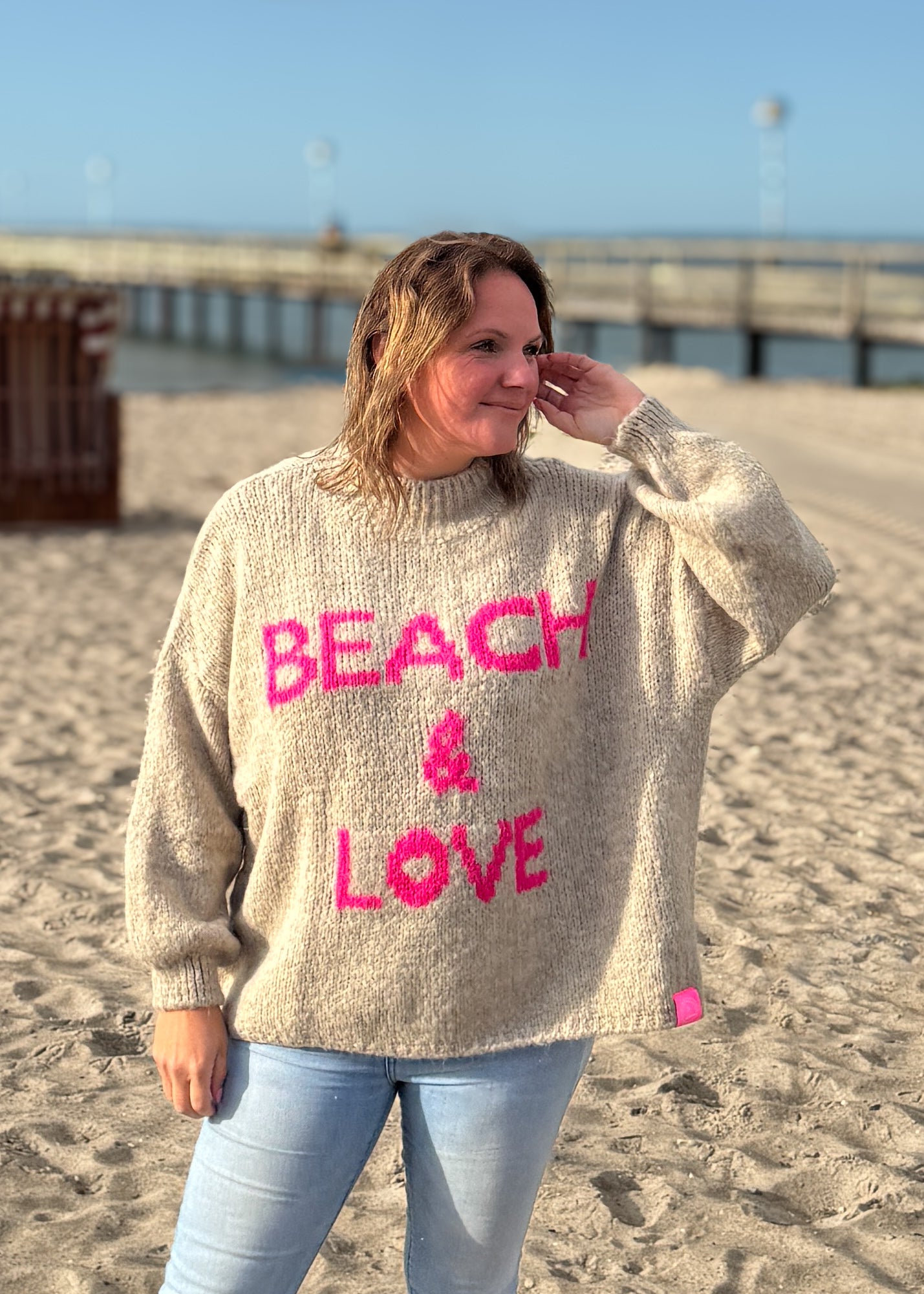 Strickpulli BEACH & LOVE