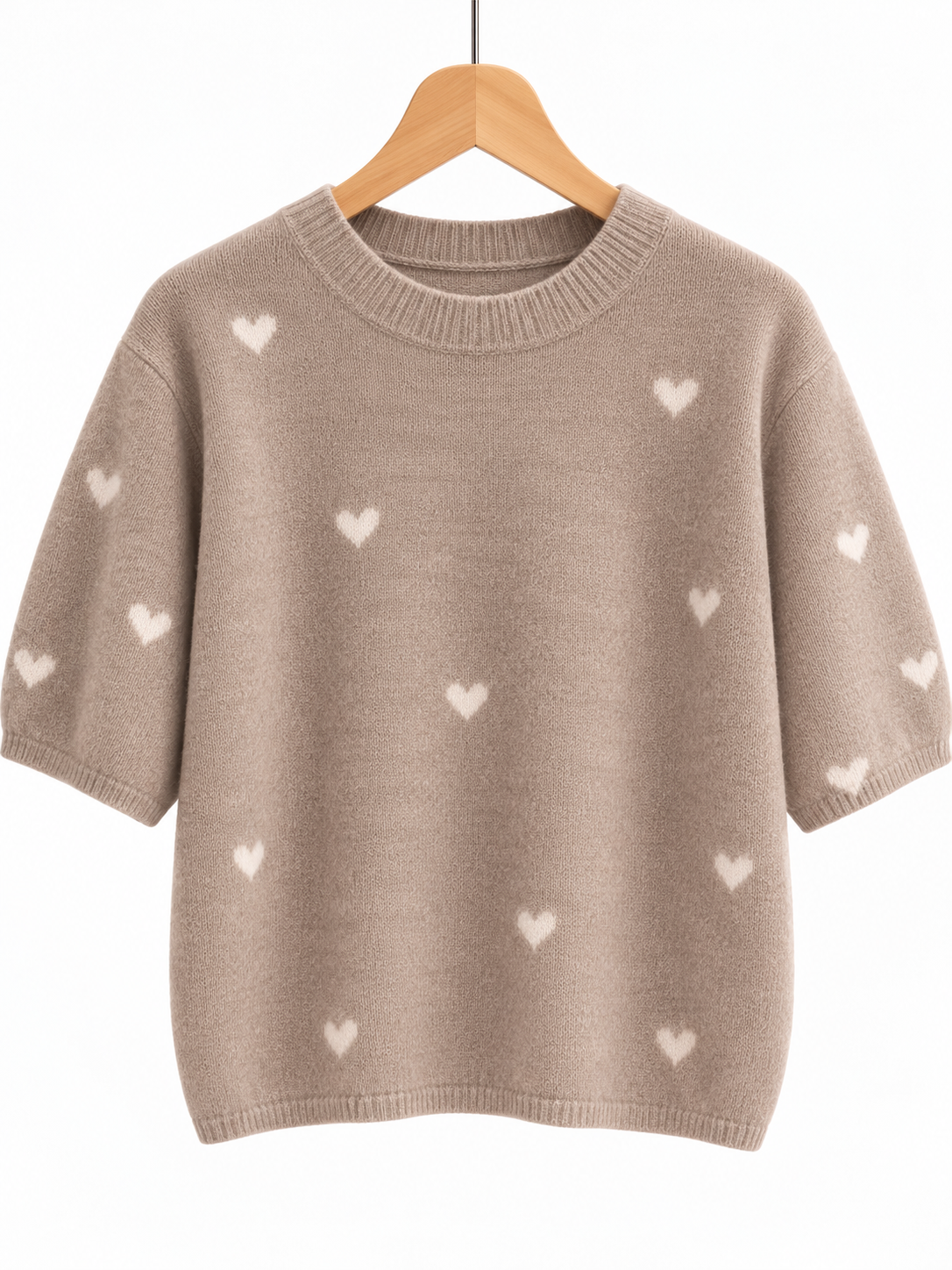 Strickpullover halbarm HERZCHEN