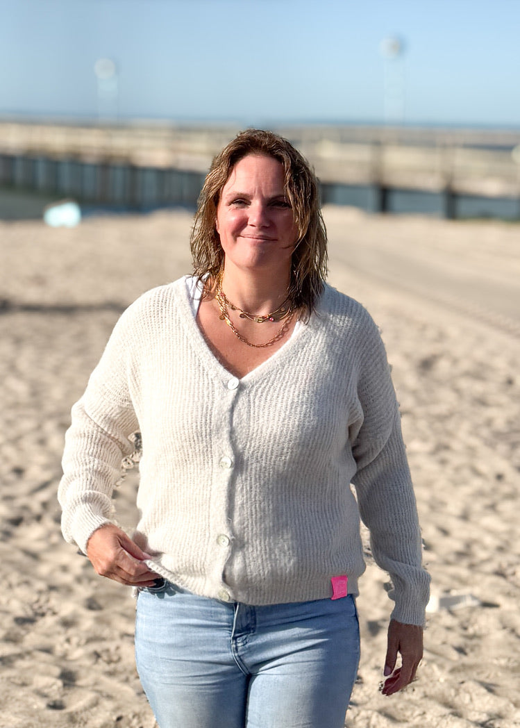 Feinstrickjacke mit Alpaka