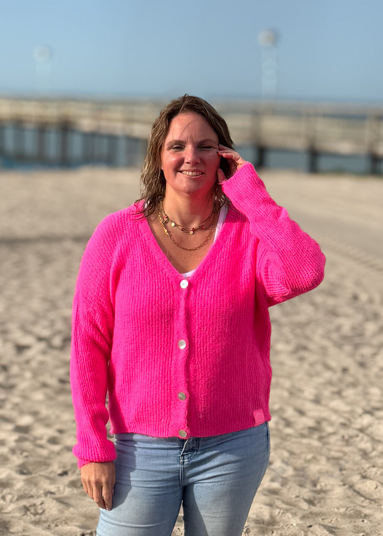 Feinstrickjacke mit Alpaka