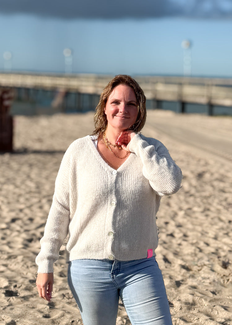 Feinstrickjacke mit Alpaka