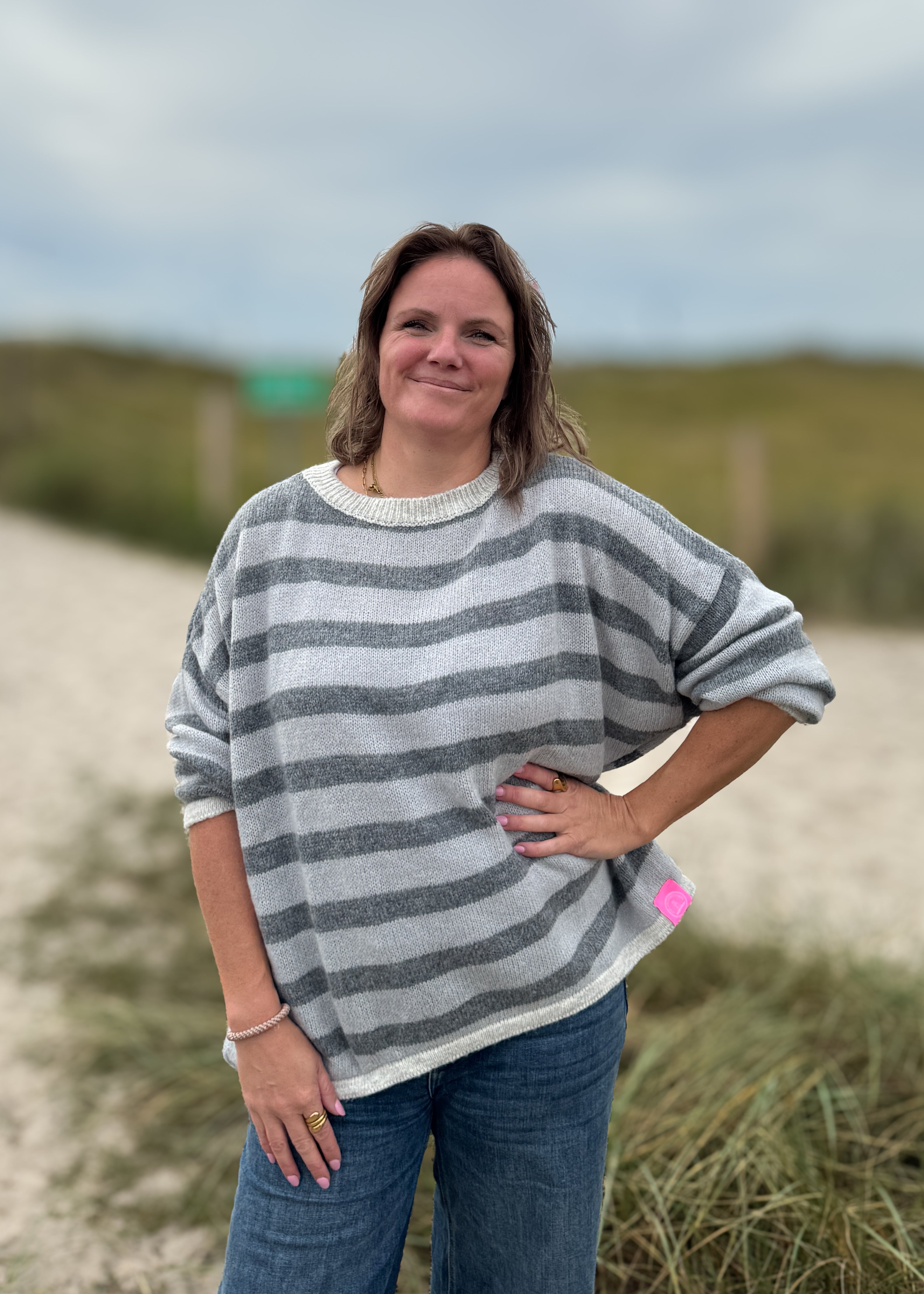 Strickpulli Streifen