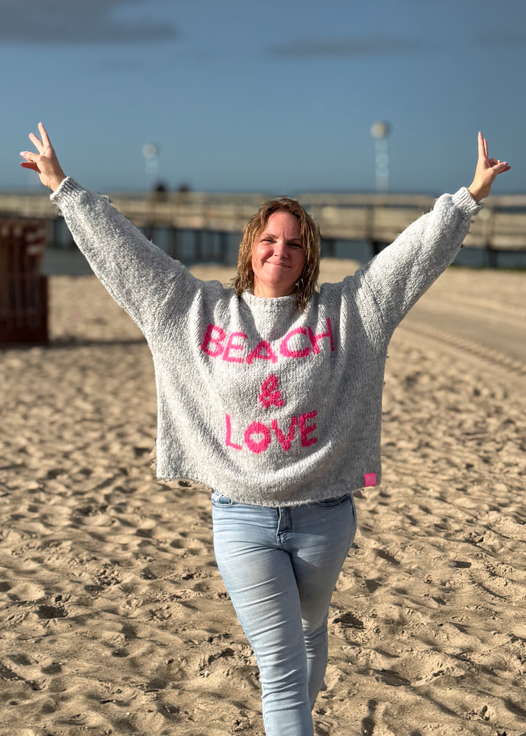 Strickpulli BEACH & LOVE