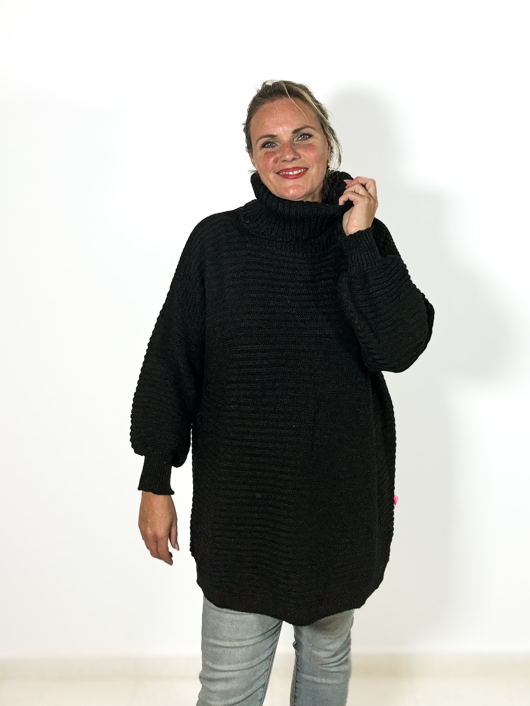 Oversize Strickpulli mit Rollkragen