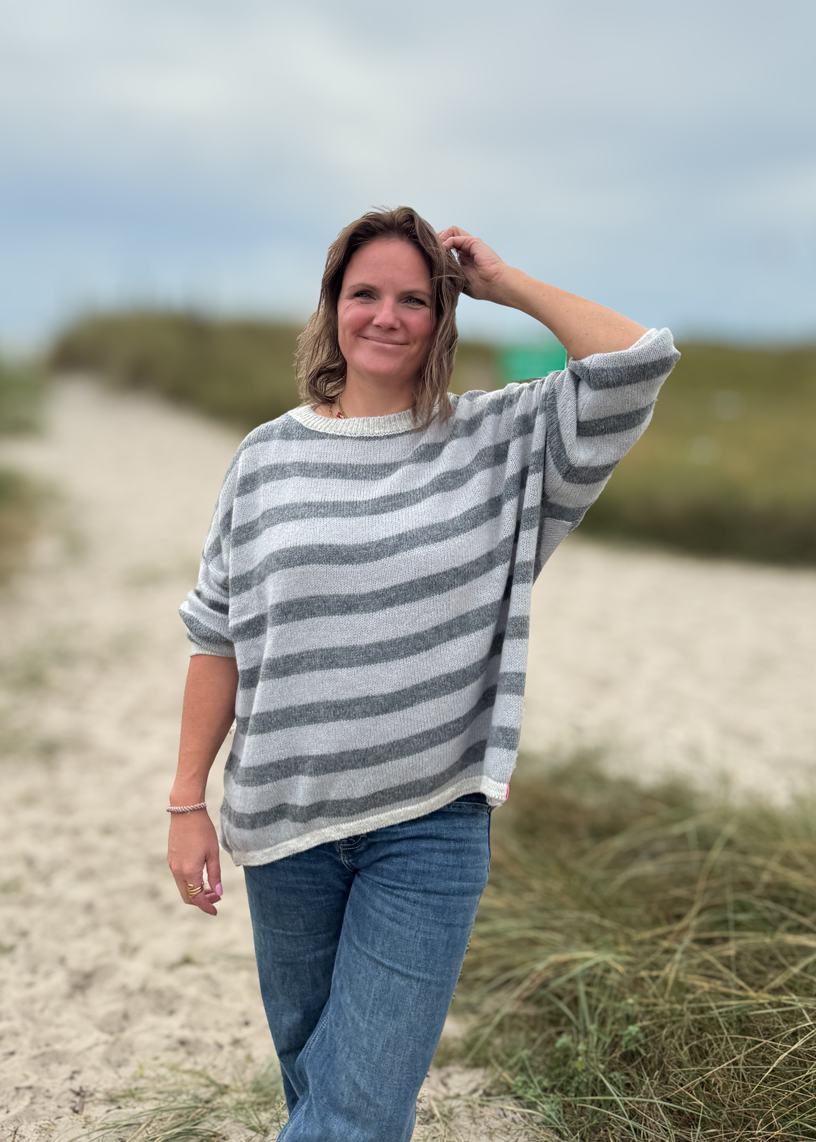 Strickpulli Streifen