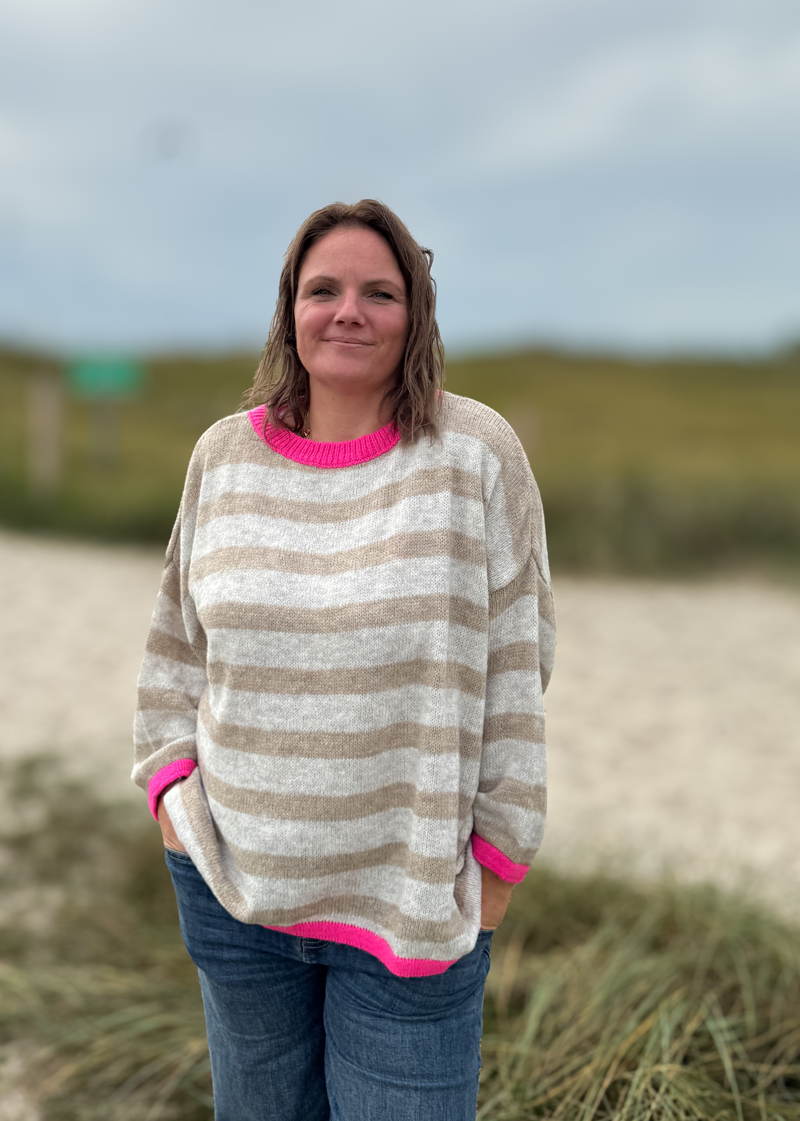 Strickpulli Streifen
