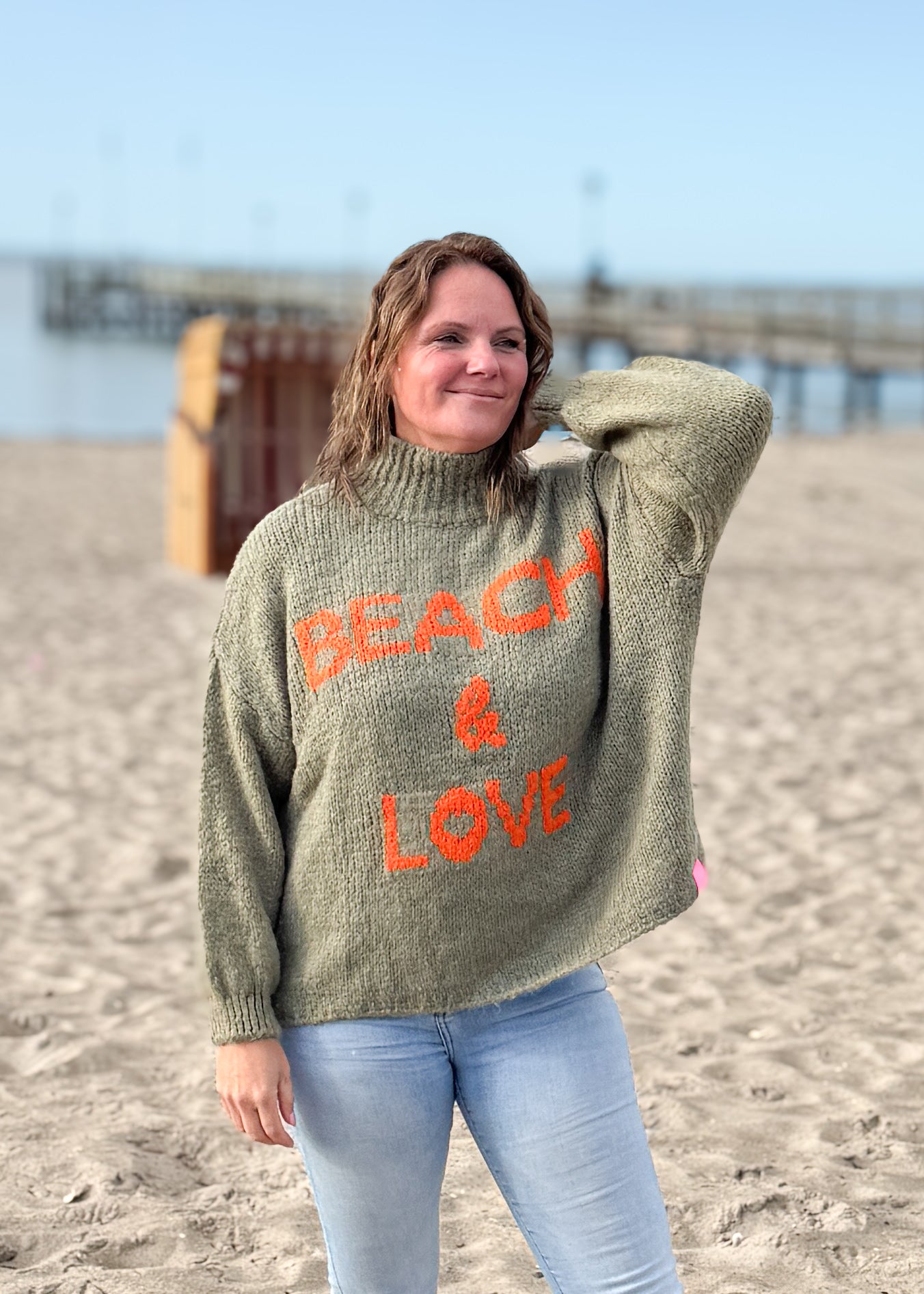 Strickpulli BEACH & LOVE