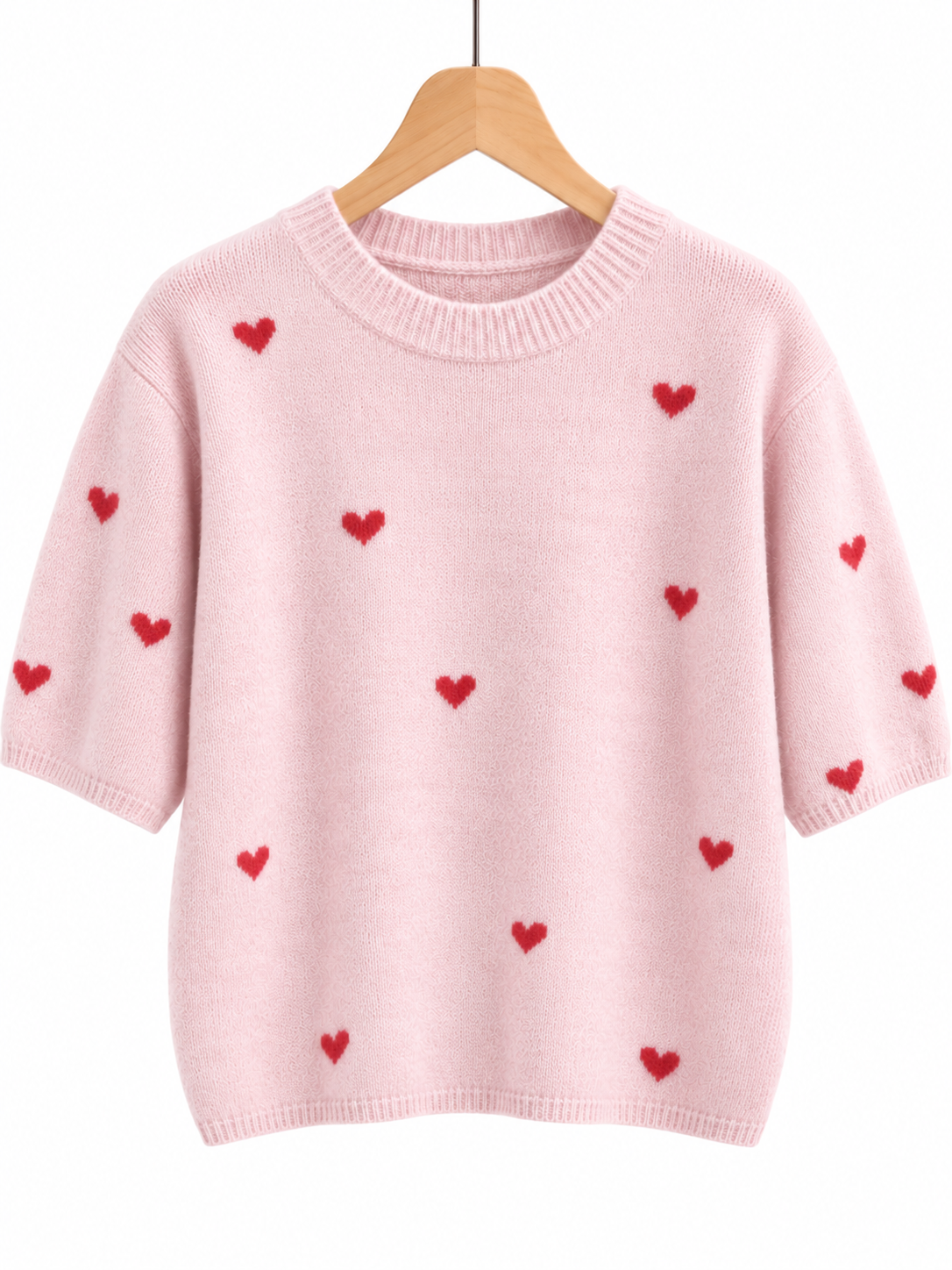 Strickpullover halbarm HERZCHEN