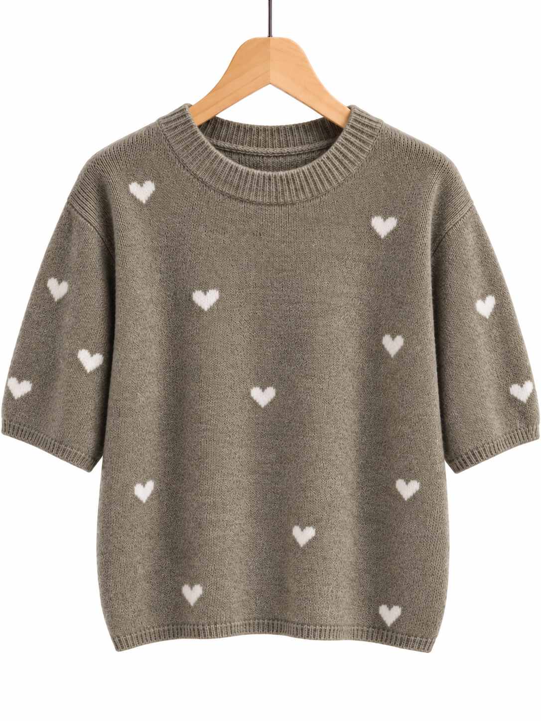 Strickpullover halbarm HERZCHEN